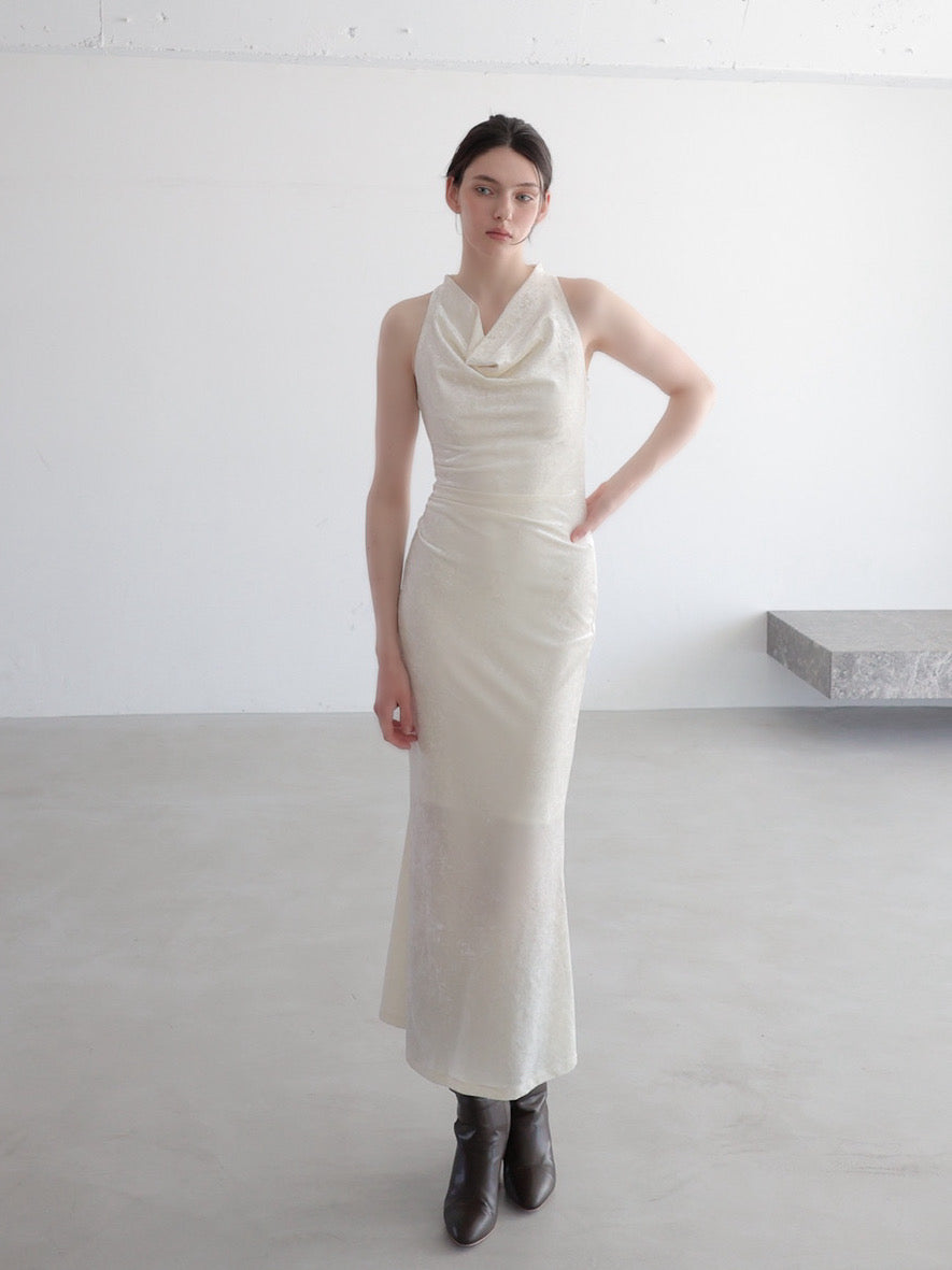 ワンピース maison celon shirring drape velour dress dress – célon