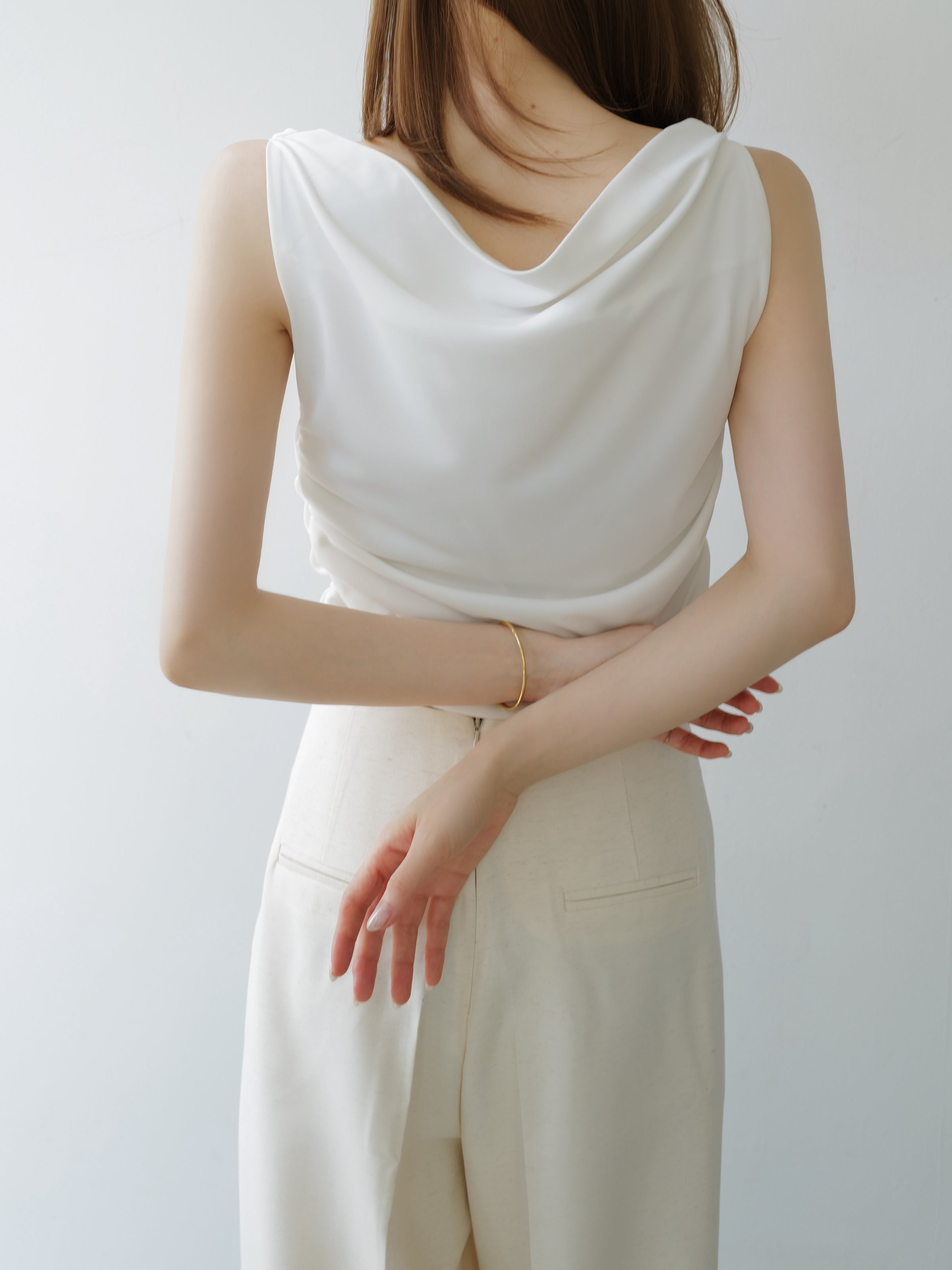 fluid drape neck top