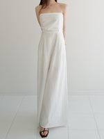 gathered bare jumpsuits