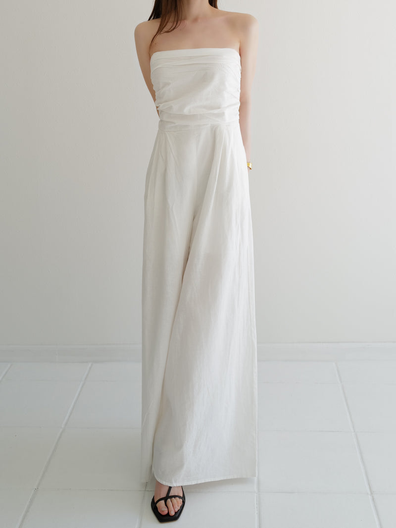 gathered bare jumpsuits