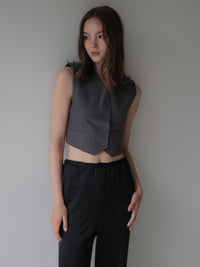 summer sale / raw hem single vest
