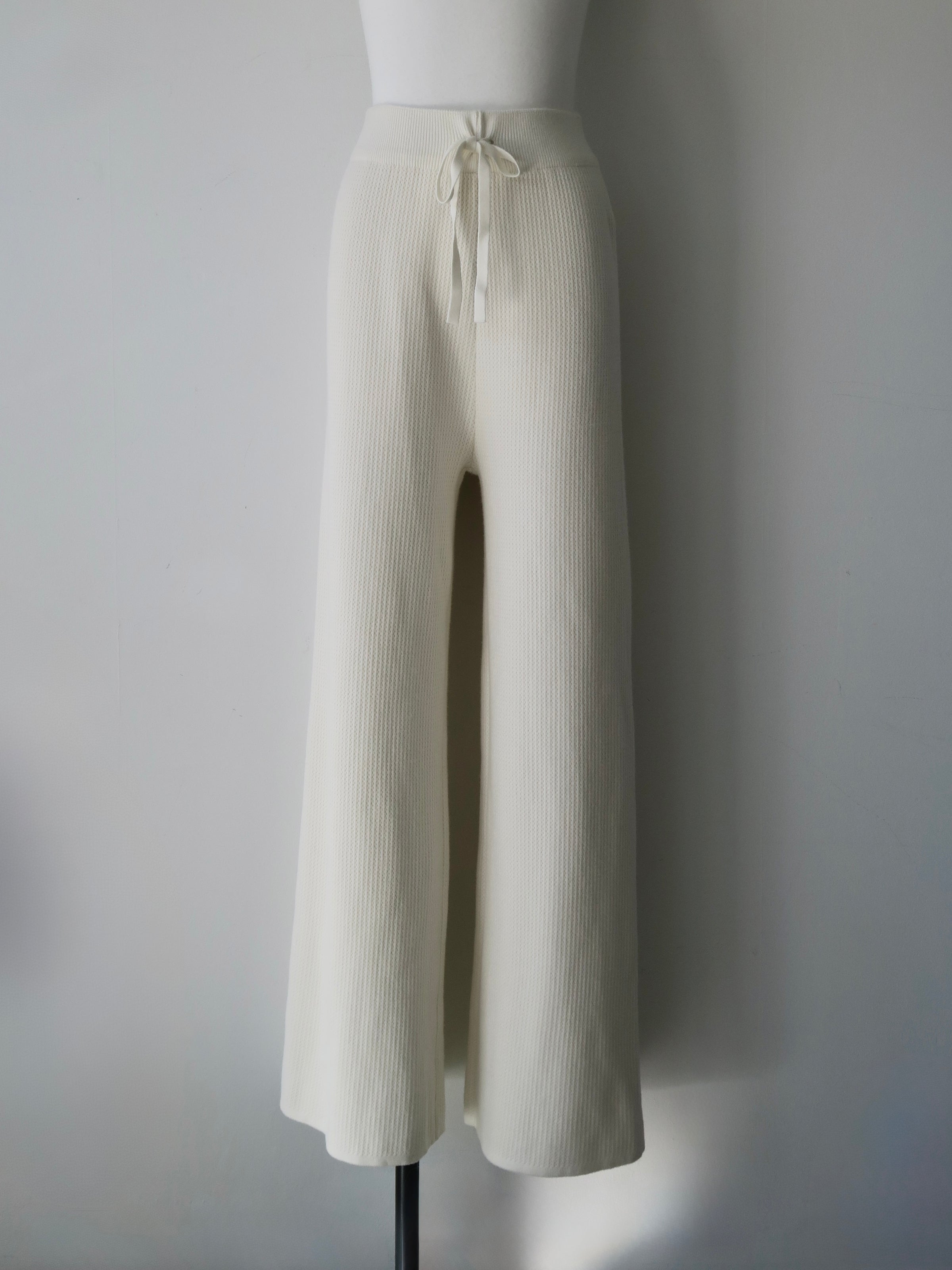 brushed seed stitch knit pants