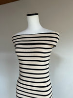 off shoulder stripe dress