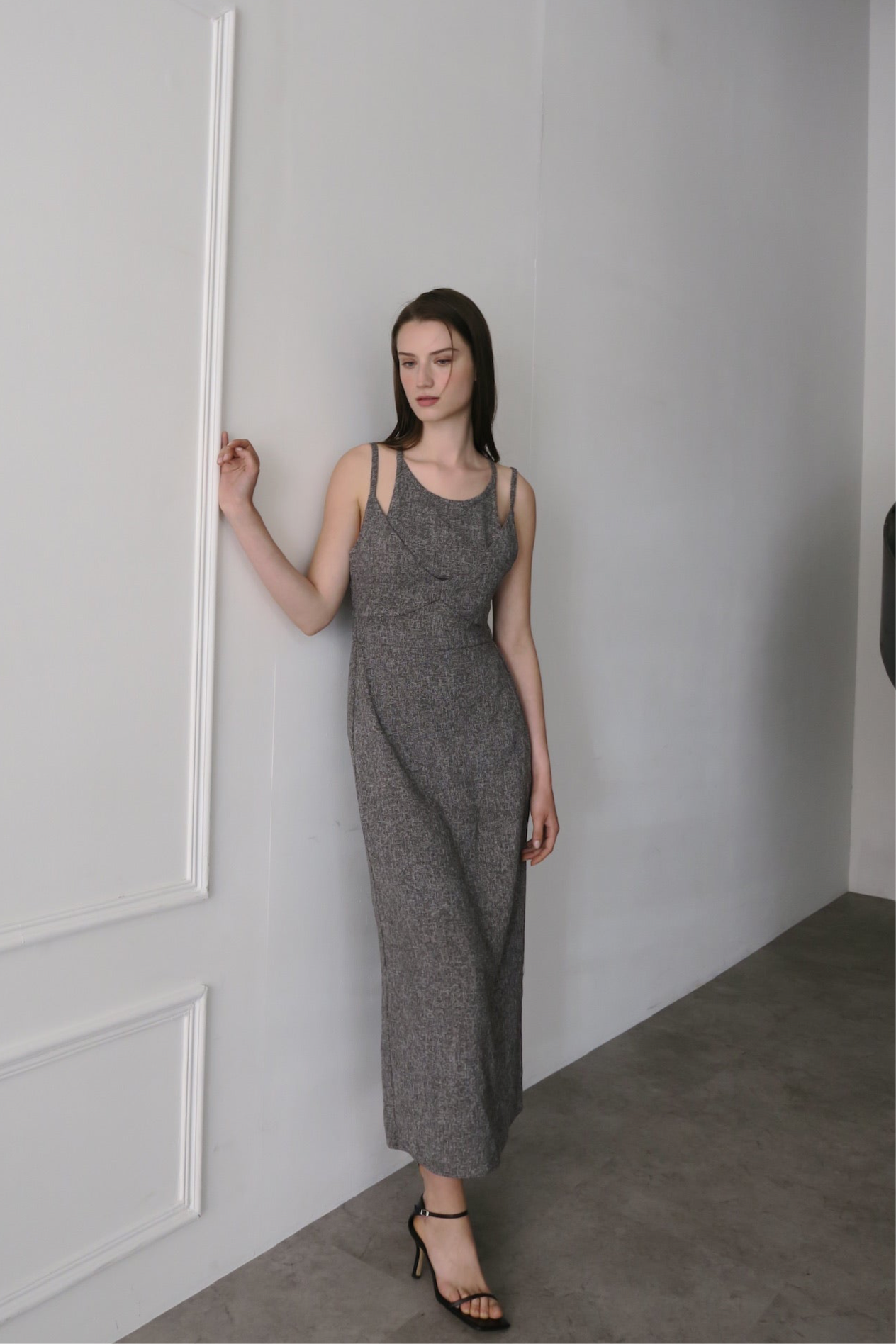 sample sale / tweed tight cami dress