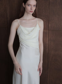 minimalist pleated long dress