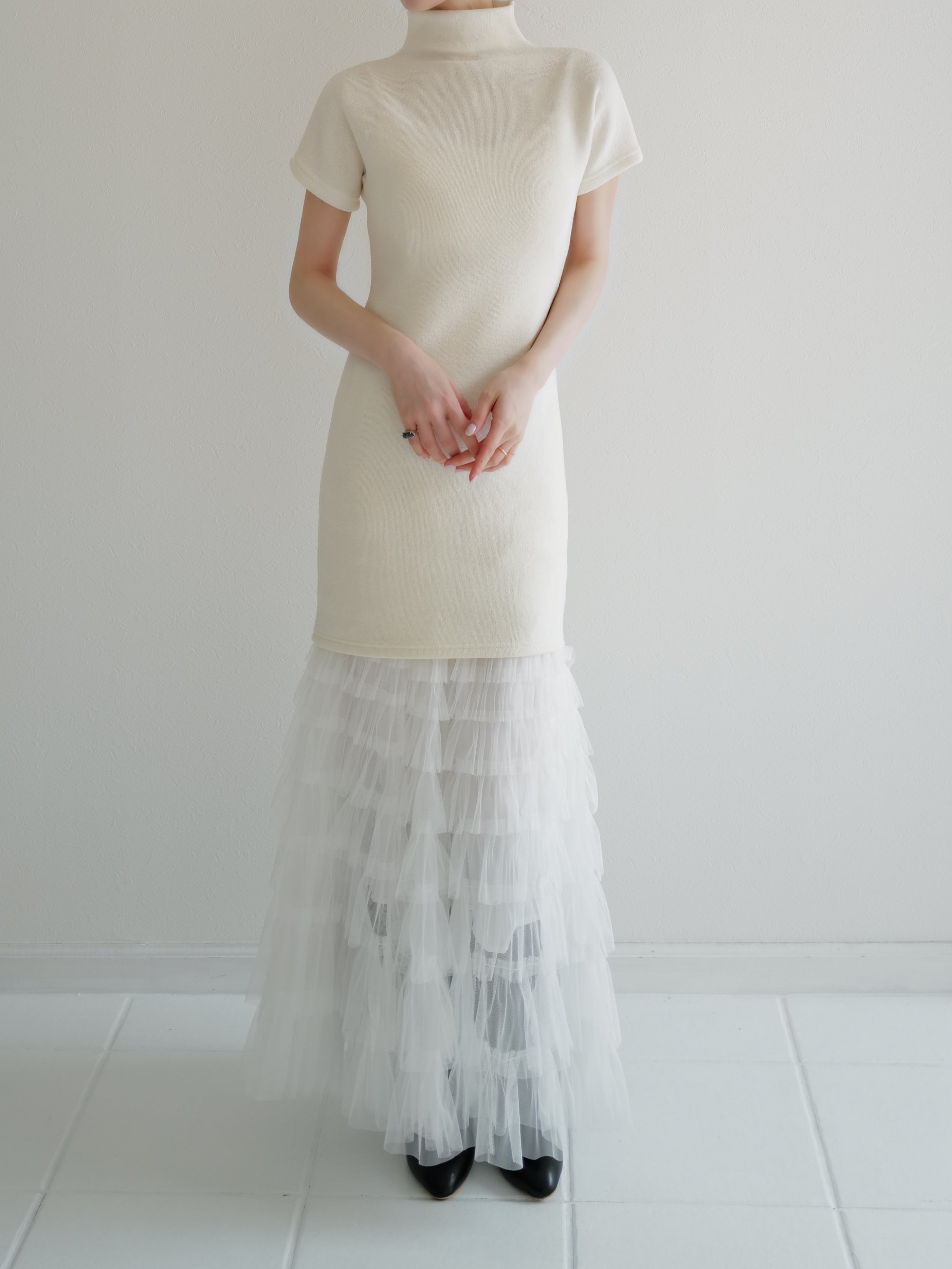 high neck mini dress – célon