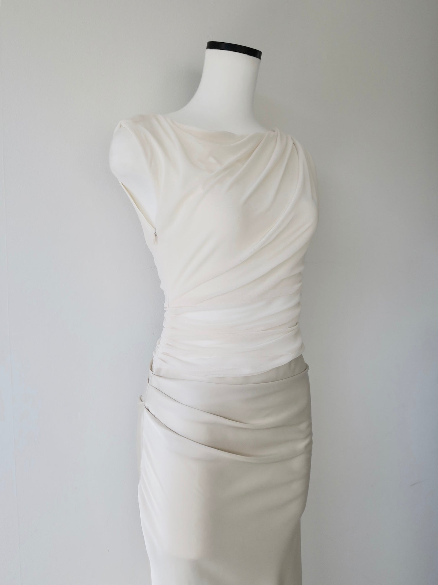 sheer nuance gathered dress