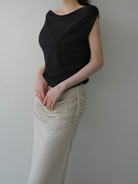 fluid drape neck top