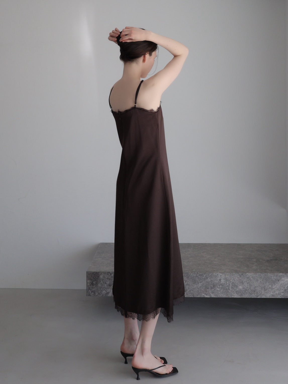 lace satin cami long dress – célon lace satin cami long dress – célon
