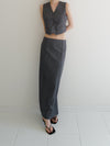 raw hem single vest