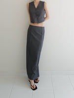 raw hem single vest