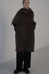 cashmere cape long coat