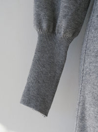 design neck flared long dress