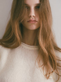 wool mohair short sleeve knit