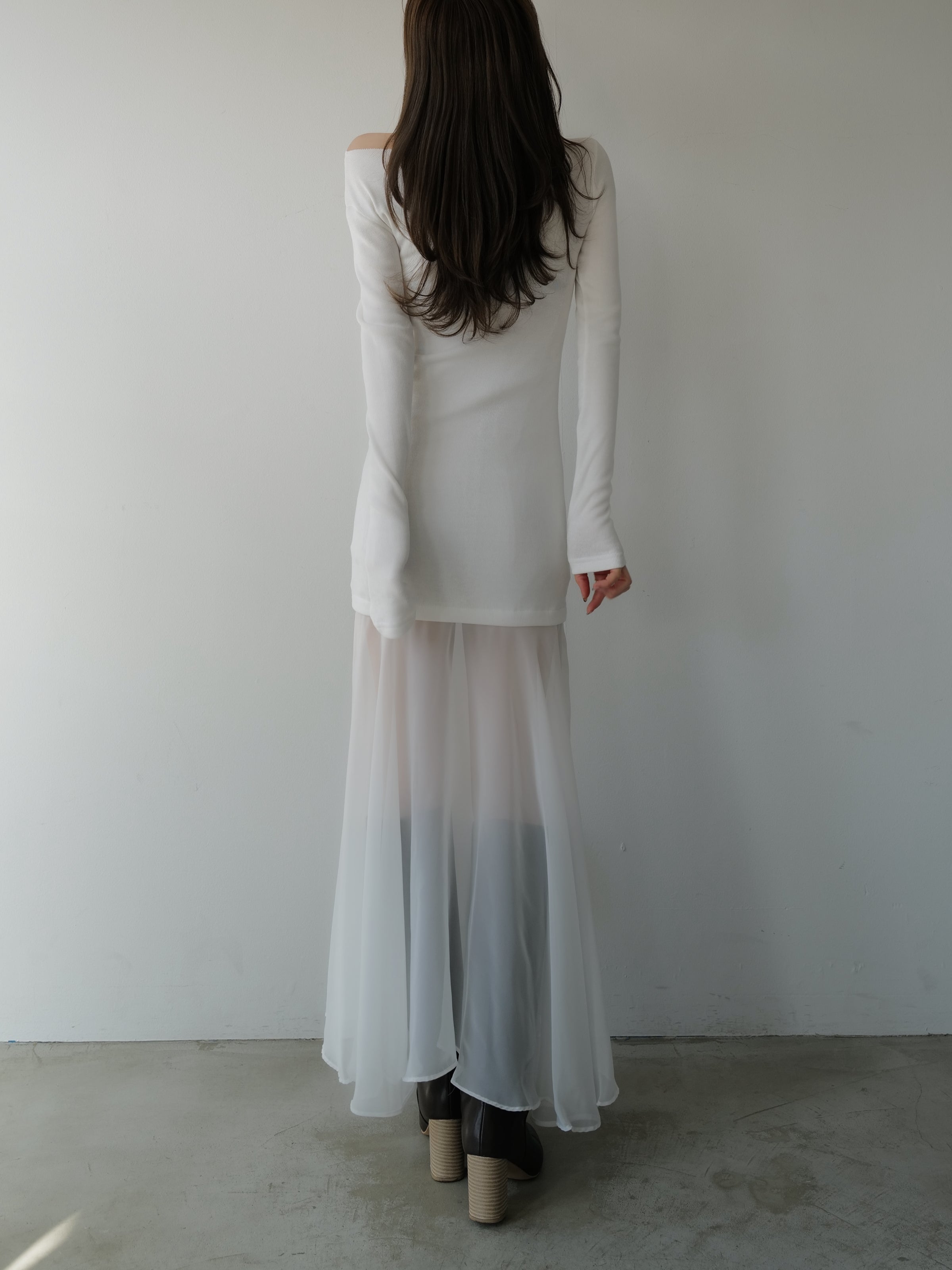 sheer layered maxi dress