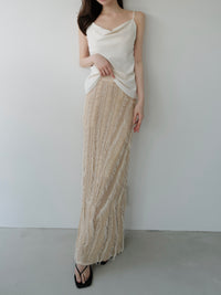 sample sale / fringe knit tight skirt