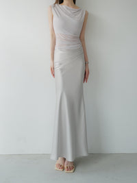 sheer nuance gathered dress