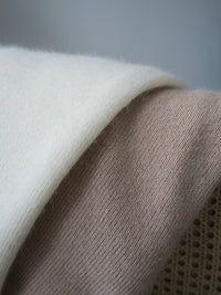 raccoon wool drape neck knit