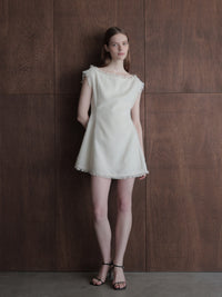 boat neck tweed mini dress (POP UP)
