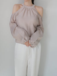 halter neck chiffon blouse