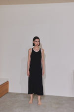 bicolor long knit dress