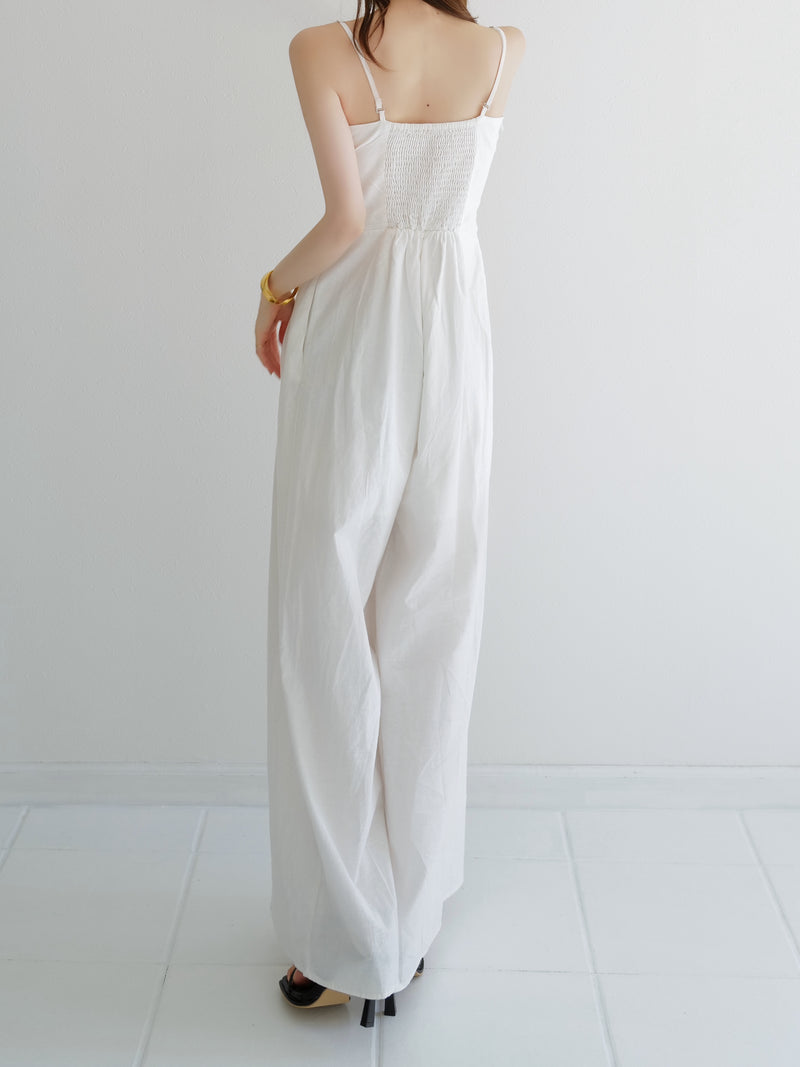 gathered bare jumpsuits