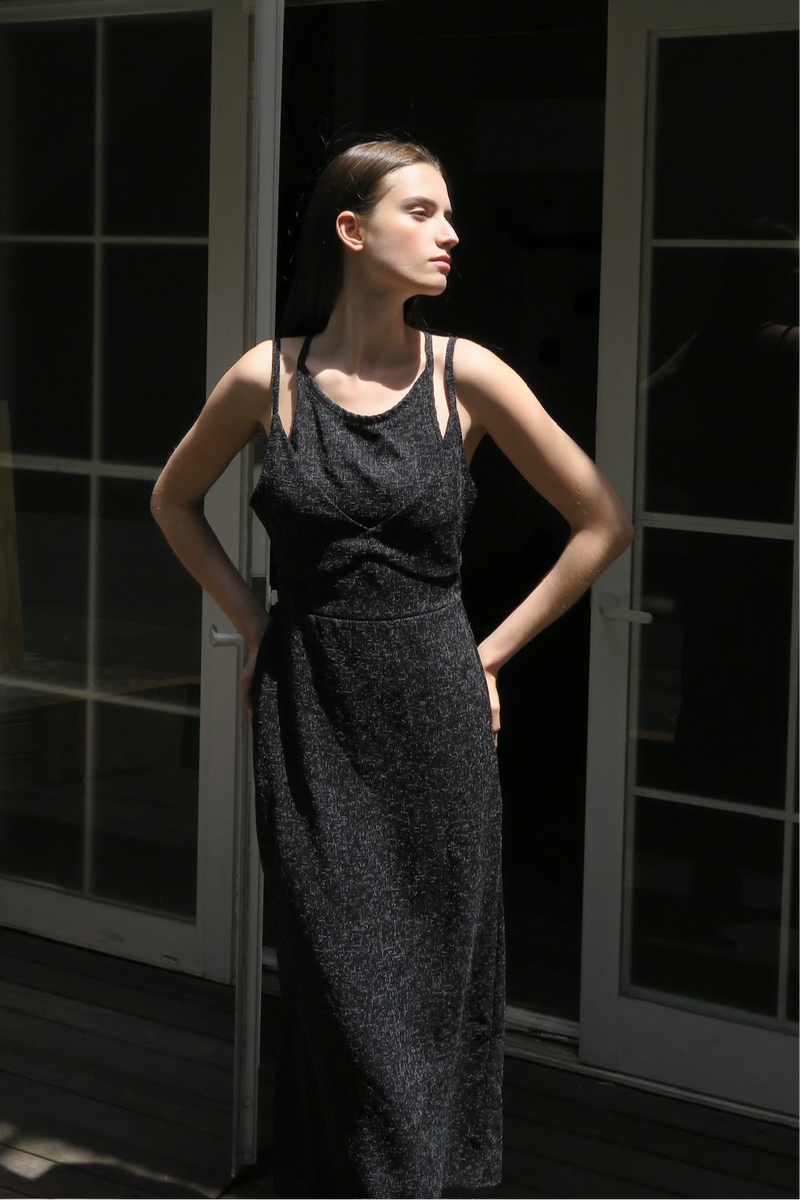 tweed tight cami dress
