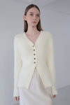 angora slim knit cardigan