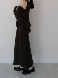 angora maxi knit dress