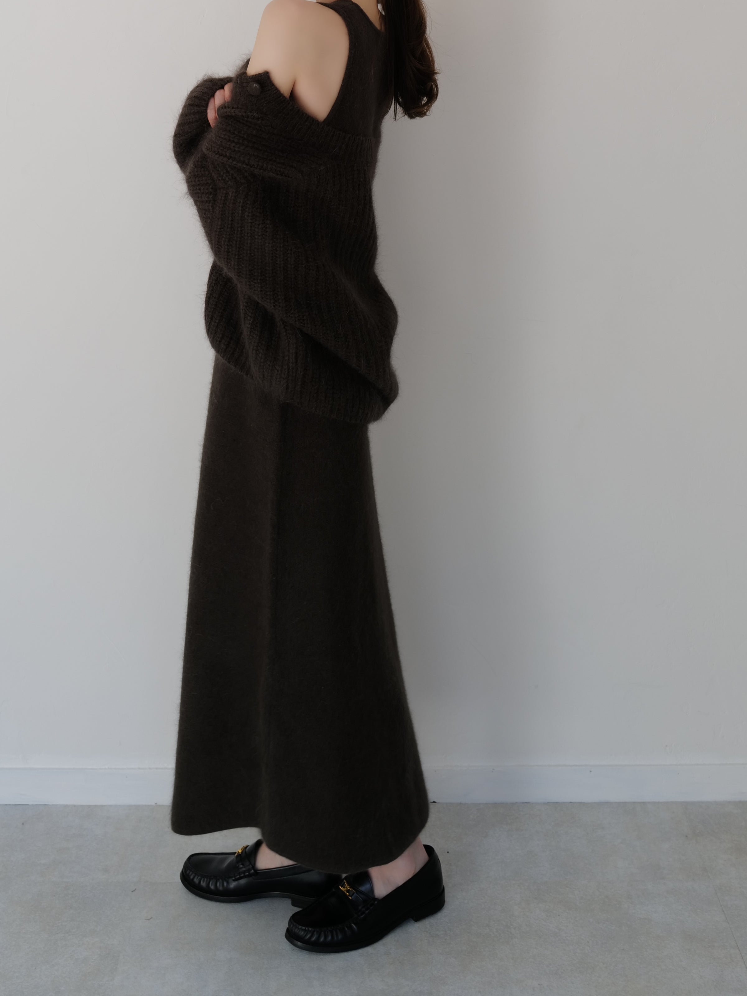 angora maxi knit dress