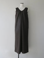 vegan leather v neck dress