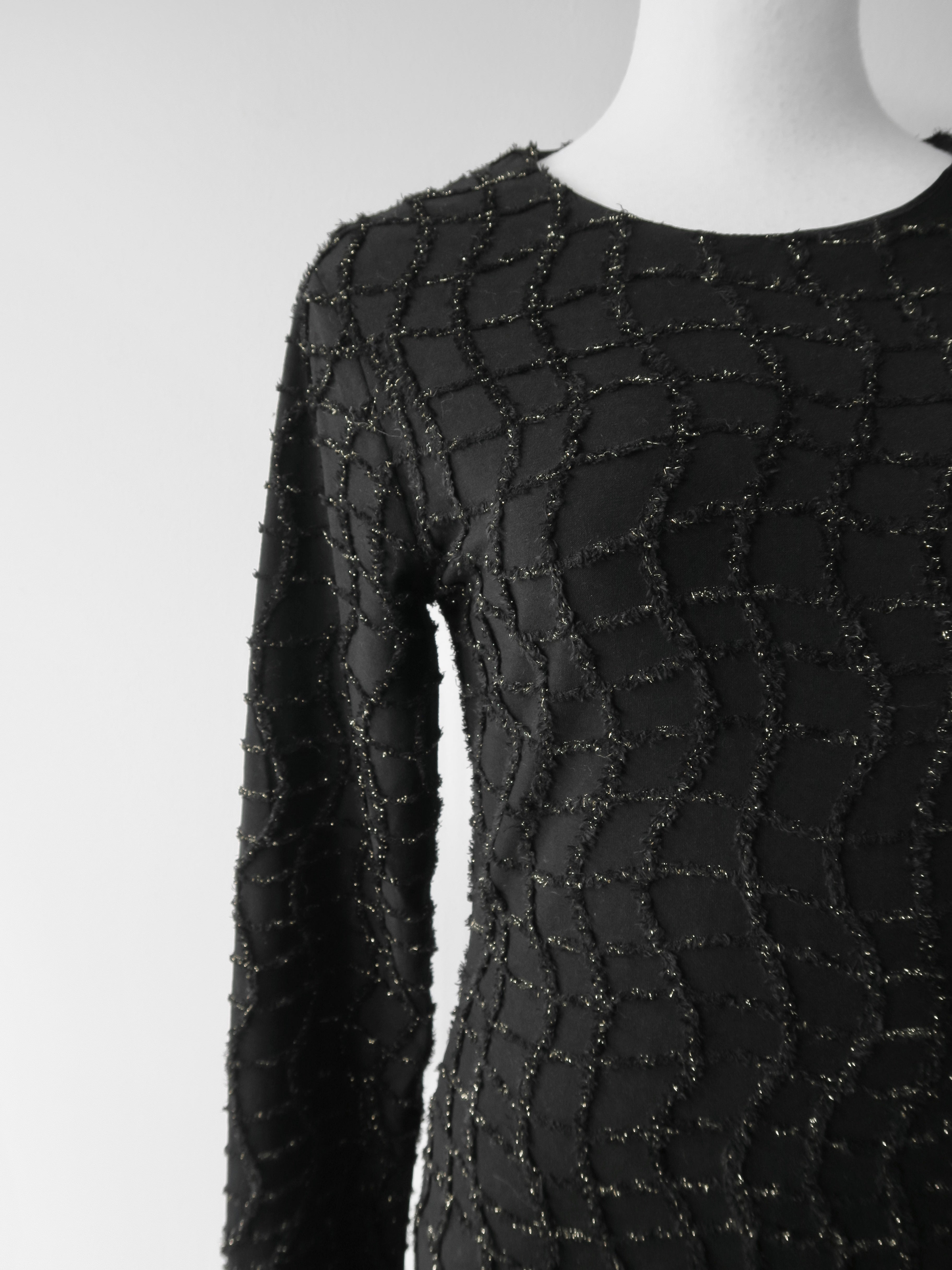 celon/wavy tile pattern dress 新品未使用 wavy tile pattern long sleeve dress – célon