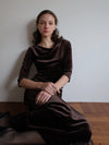 ［伊勢丹先行発売］ shirring drape velour dress