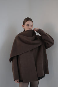 cashmere cape half coat