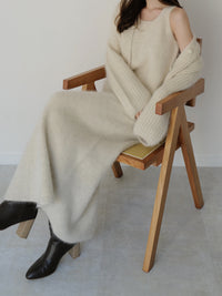 angora maxi knit dress