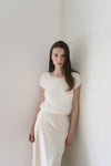 fuzzy cap sleeve top