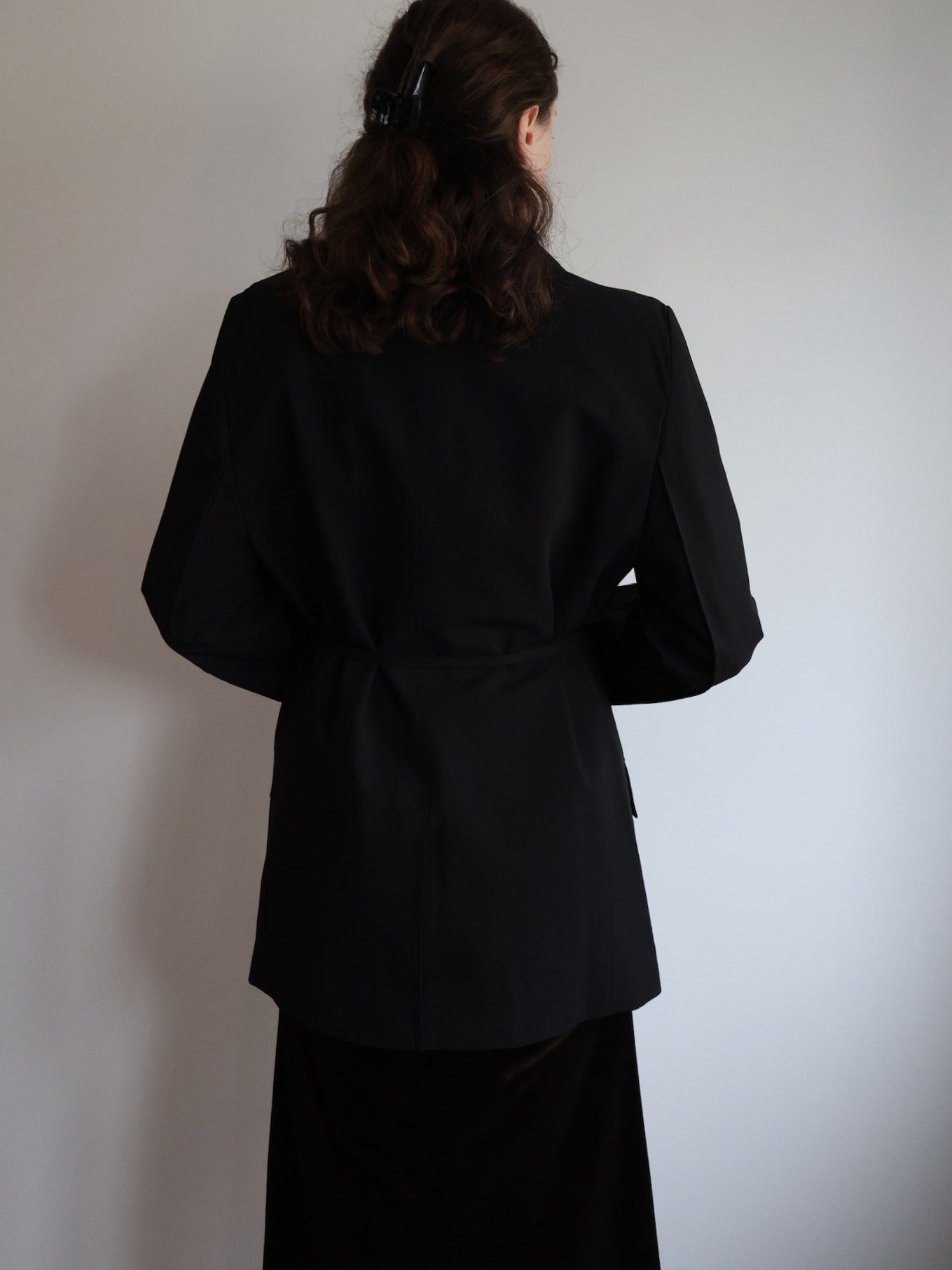 wool belted tailored jacket