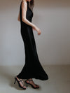 ( 9/18 20:00~ resale ) satin v long dress