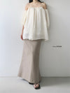 off shoulder chiffon blouse