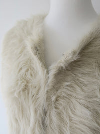mink-like fur short vest