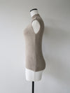 shiny cap sleeve knit top