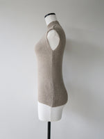 shiny cap sleeve knit top
