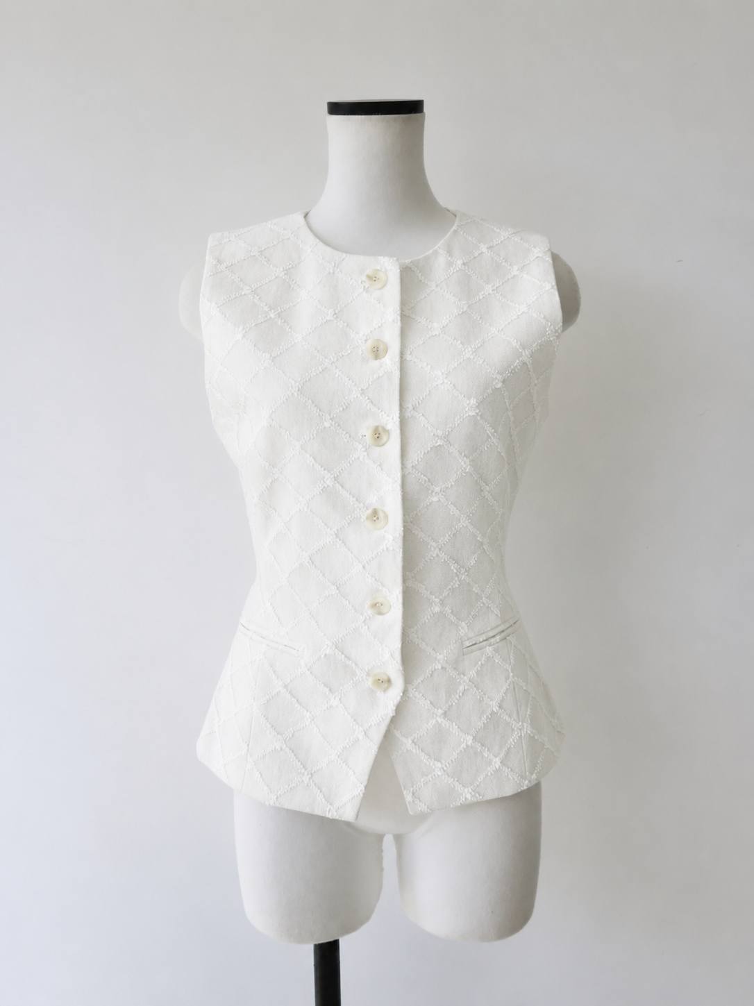 tailored diamond vest