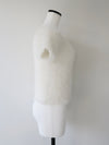 fuzzy cap sleeve top
