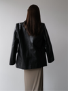 vegan leather single jacket
