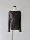 cowl silhouette stretching tops