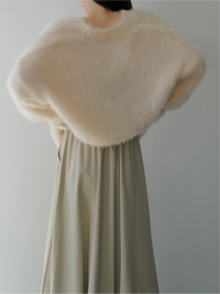 fuzzy v neck sweater