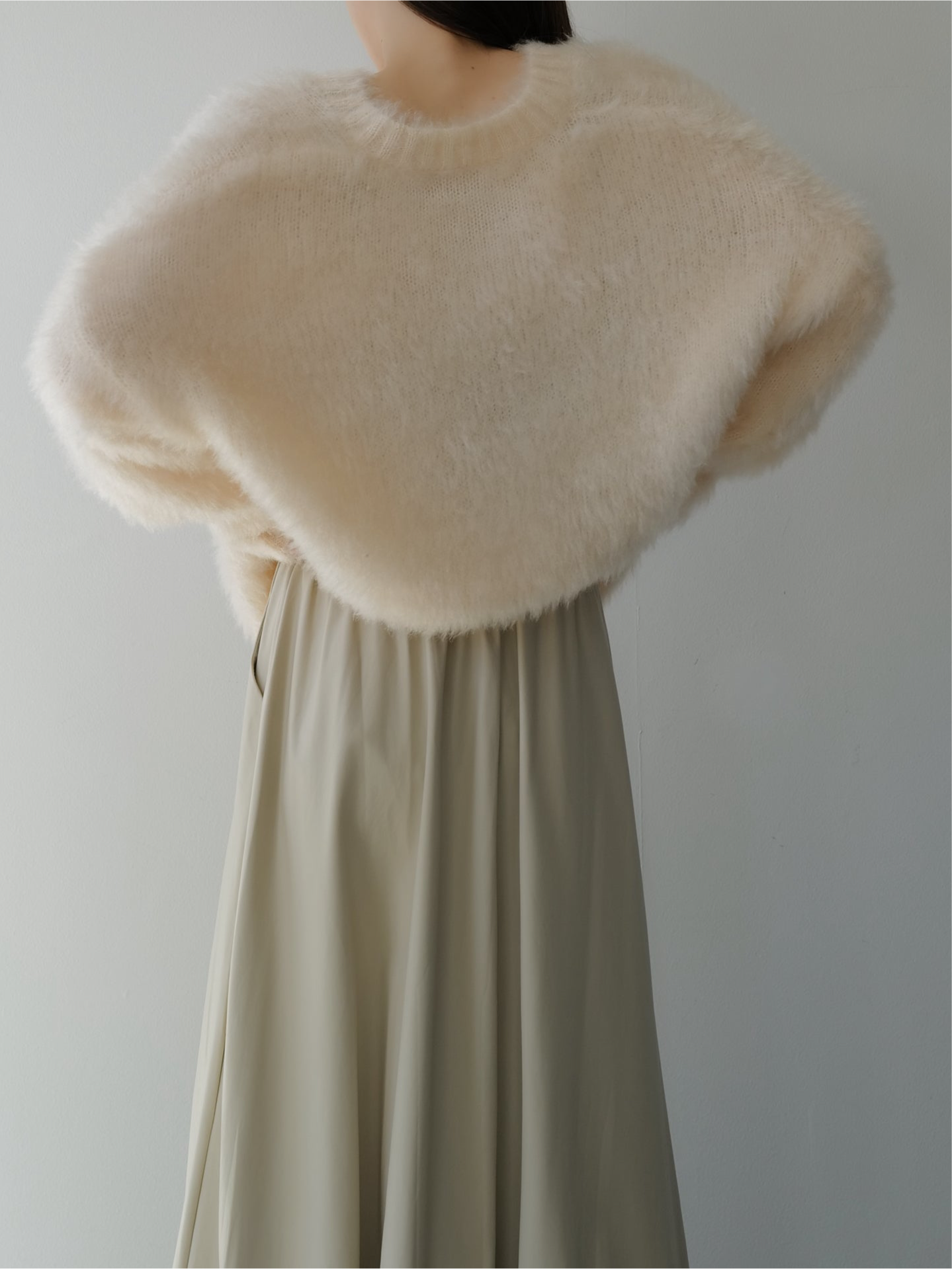 fuzzy v neck sweater