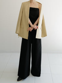 wool belted tailored jacket