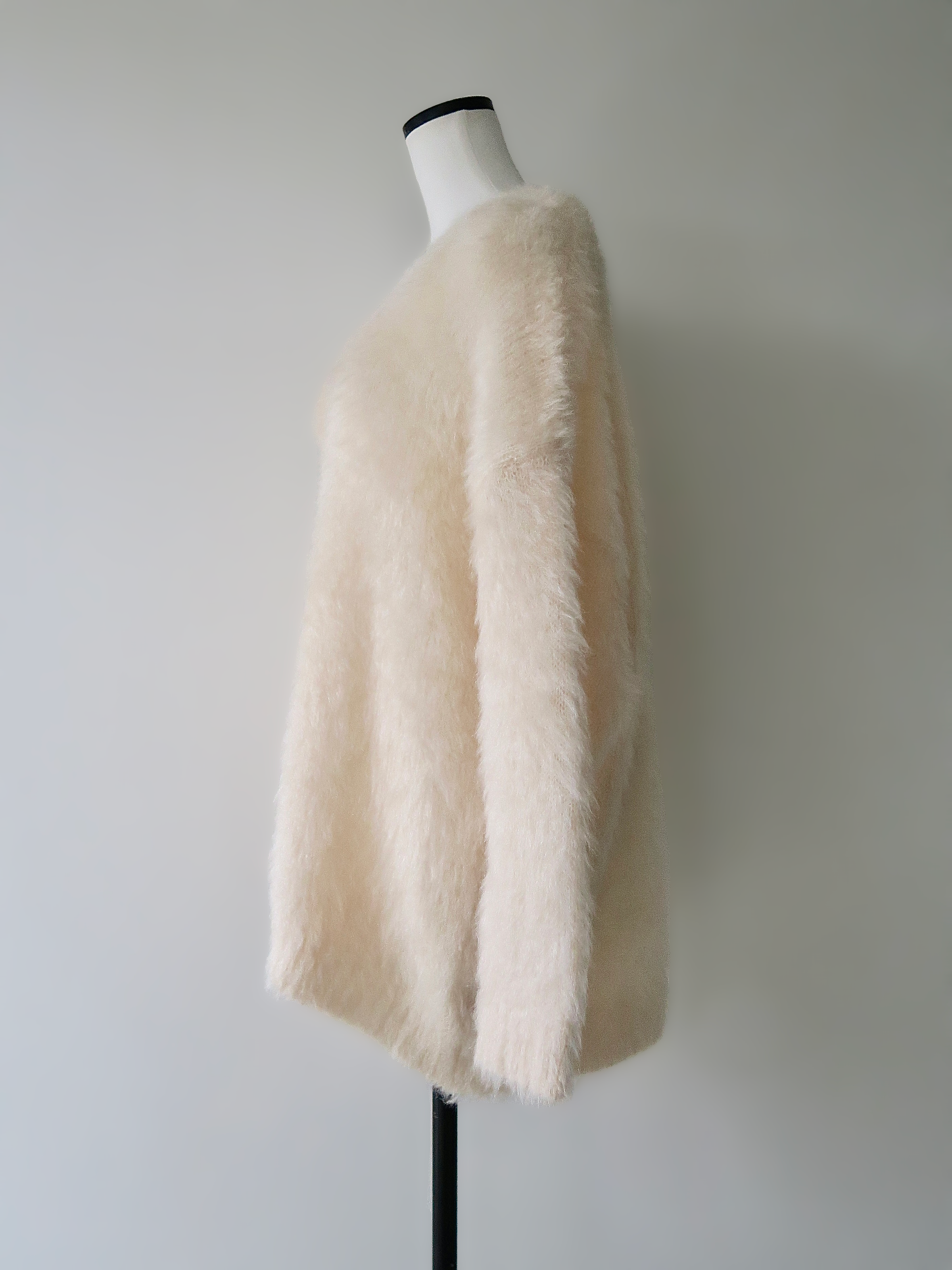 fuzzy v neck sweater